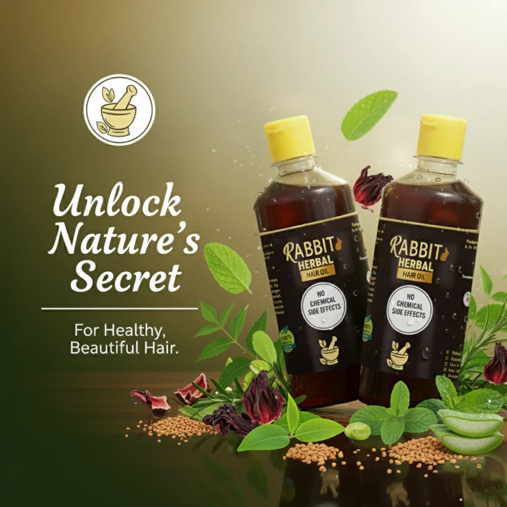 Rabbit Herbal Hair Oil – 100% Stronger, Healthier Growth