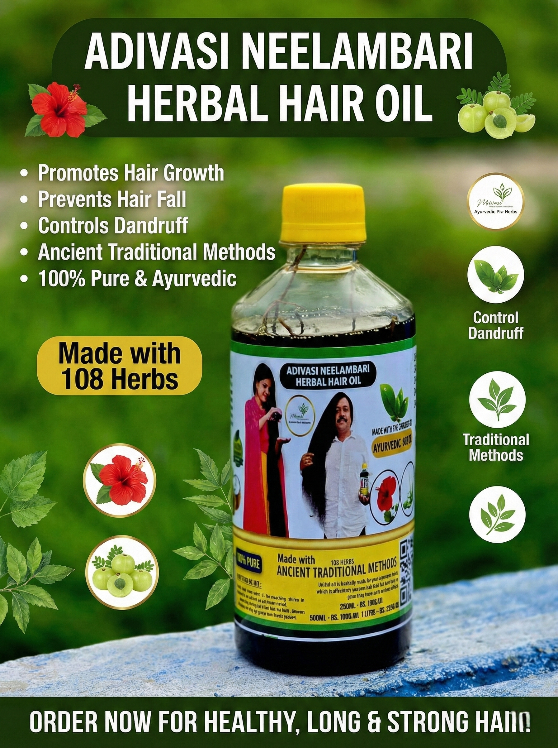 Hakki Pikki Adivasi Herbal Heri Oil
