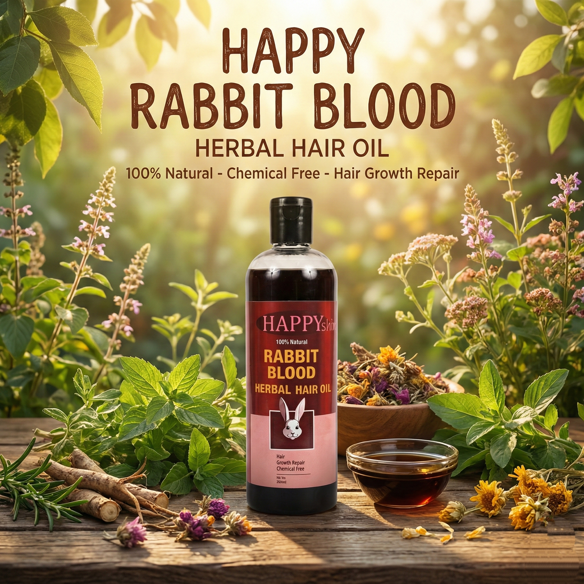 Rabbit Blood Herbal Hari oil (Best selling )