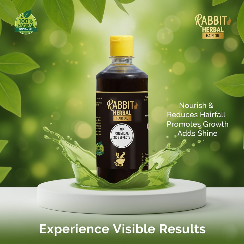 Rabbit Herbal Hair Oil – 100% Stronger, Healthier Growth